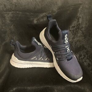 Adidas Dark Blue Athletic Shoes with Speckled Blue/White Sole